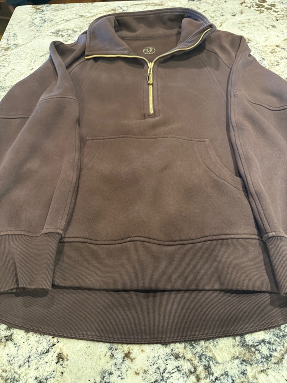 lululemon athletica Brown Half-Zip Hoodie